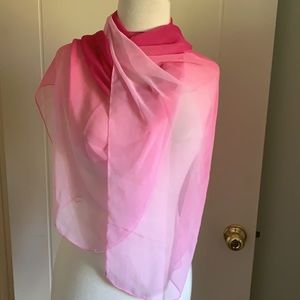 Long Chiffon Sheer Scarf - Pantonight Shaded Colors Lightweight Scarf